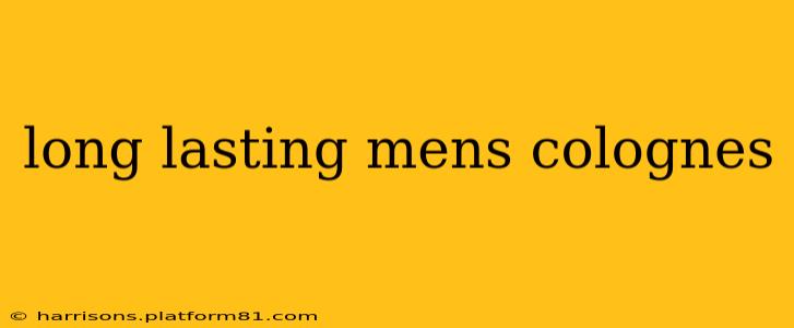 long lasting mens colognes