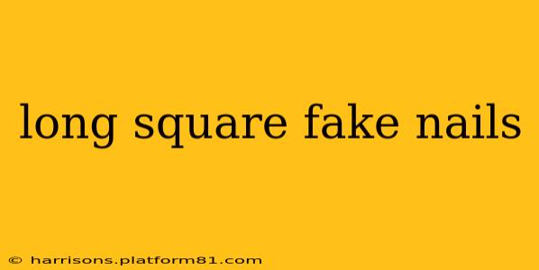 long square fake nails