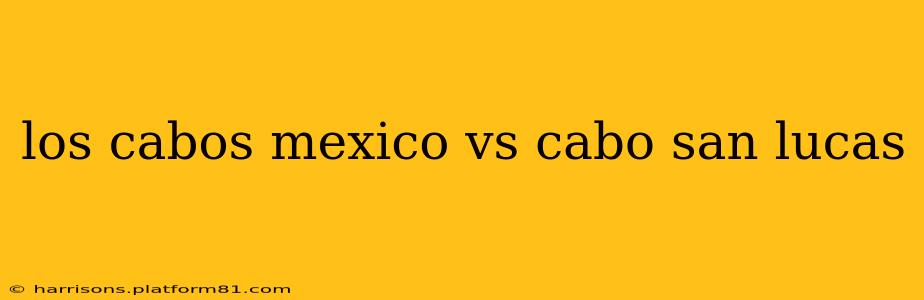 los cabos mexico vs cabo san lucas