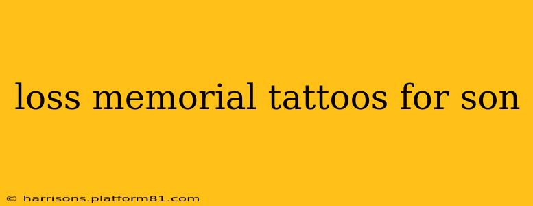 loss memorial tattoos for son