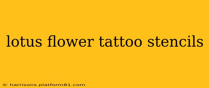 lotus flower tattoo stencils