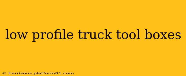low profile truck tool boxes