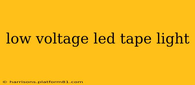 low voltage led tape light