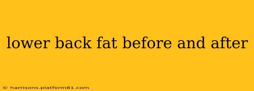 lower back fat before and after