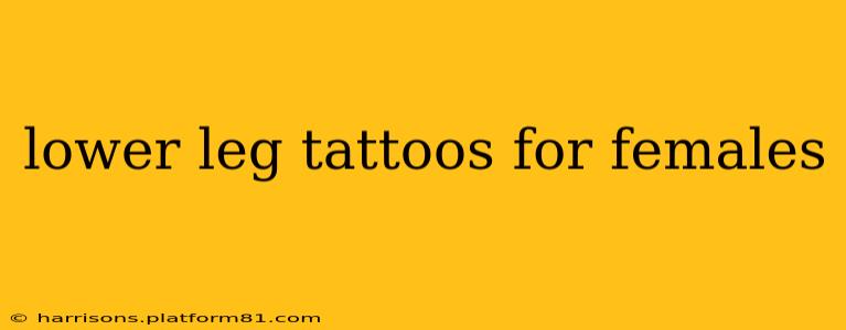 lower leg tattoos for females