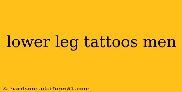 lower leg tattoos men