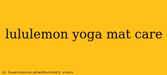 lululemon yoga mat care