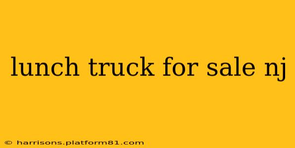 lunch truck for sale nj