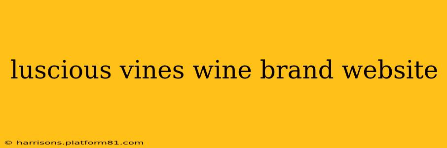 luscious vines wine brand website