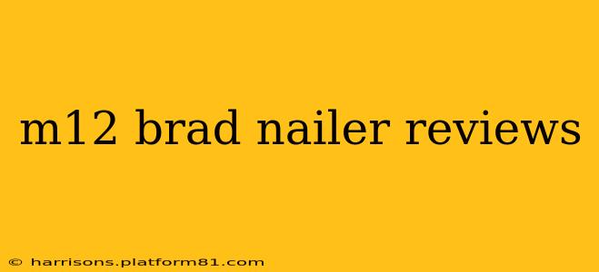 m12 brad nailer reviews