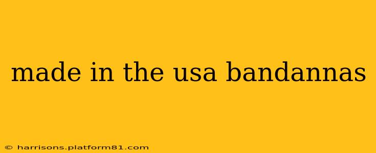 made in the usa bandannas