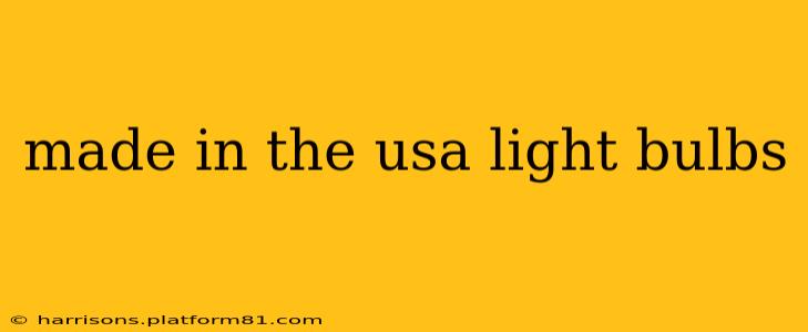 made in the usa light bulbs