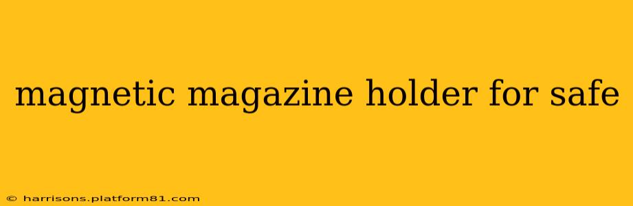 magnetic magazine holder for safe