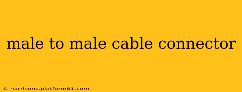 male to male cable connector