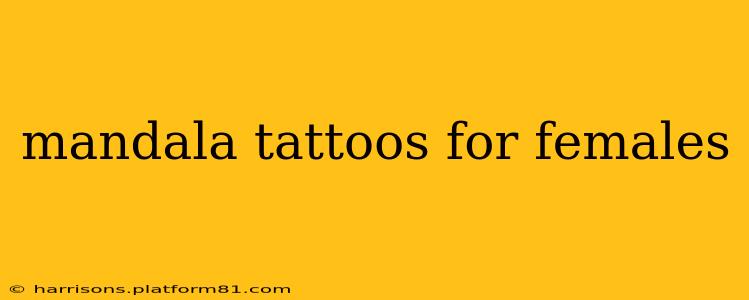 mandala tattoos for females