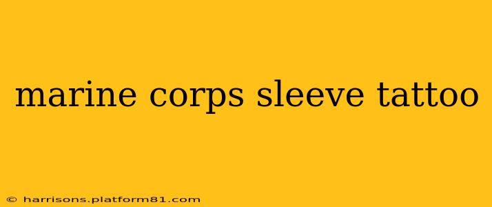 marine corps sleeve tattoo