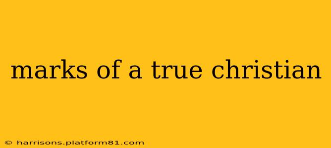 marks of a true christian
