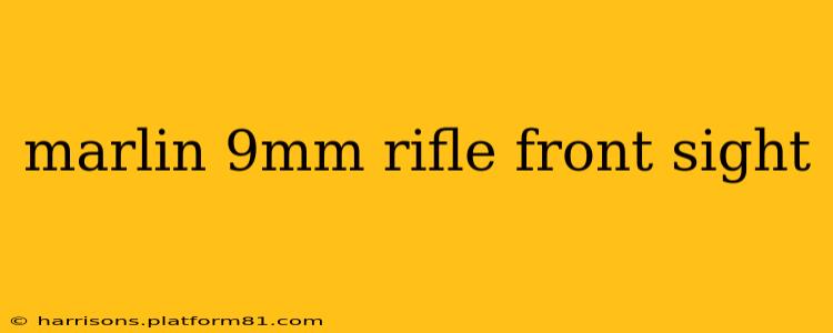 marlin 9mm rifle front sight