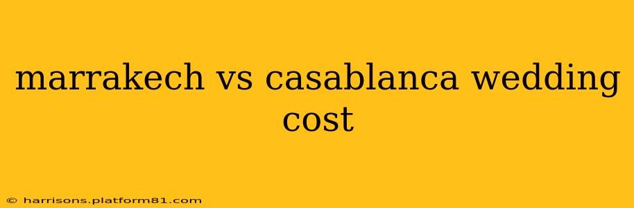 marrakech vs casablanca wedding cost
