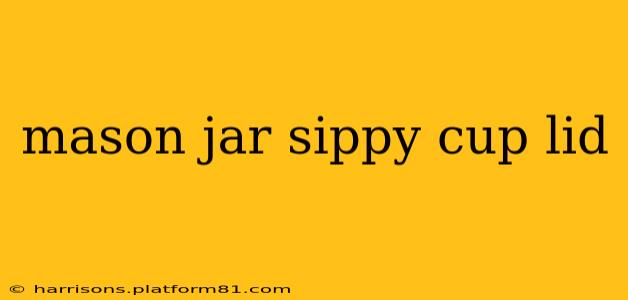 mason jar sippy cup lid