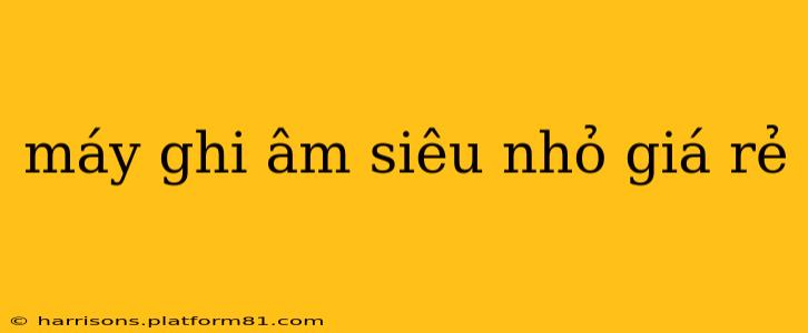 máy ghi âm siêu nhỏ giá rẻ
