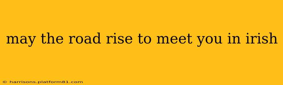 may the road rise to meet you in irish
