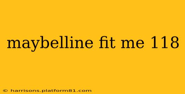 maybelline fit me 118