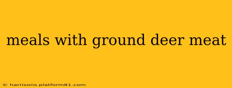 meals with ground deer meat