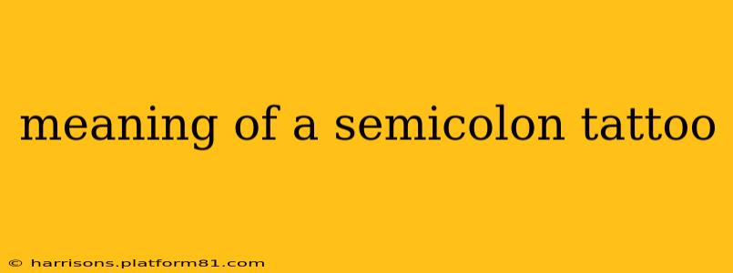 meaning of a semicolon tattoo
