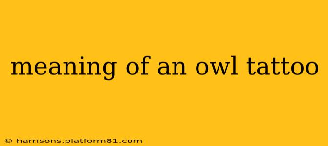 meaning of an owl tattoo