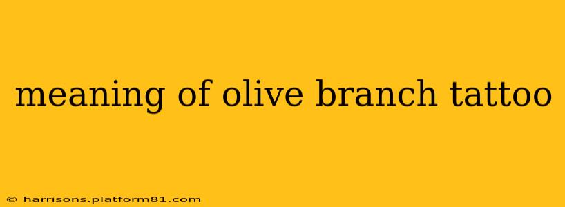 meaning of olive branch tattoo