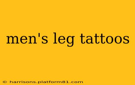 men's leg tattoos