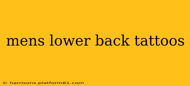 mens lower back tattoos