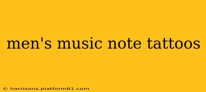 men's music note tattoos