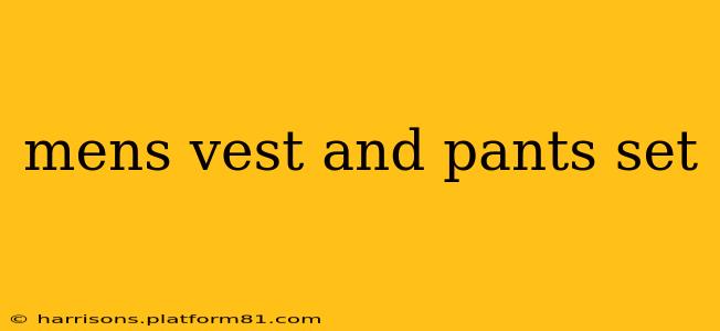 mens vest and pants set