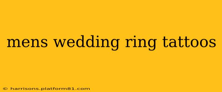 mens wedding ring tattoos