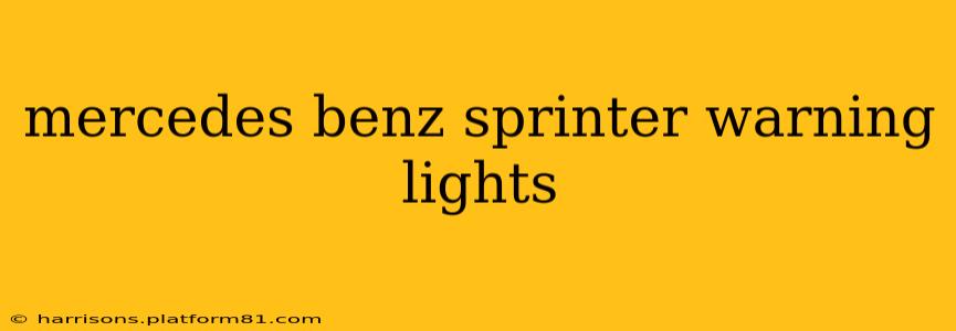 mercedes benz sprinter warning lights