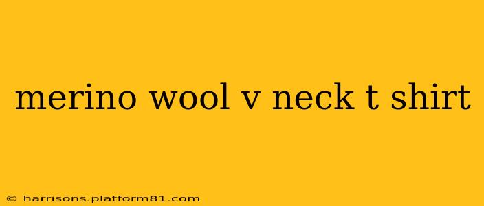 merino wool v neck t shirt