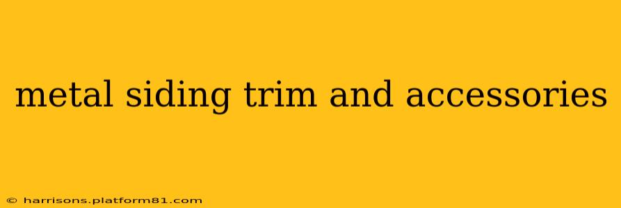 metal siding trim and accessories