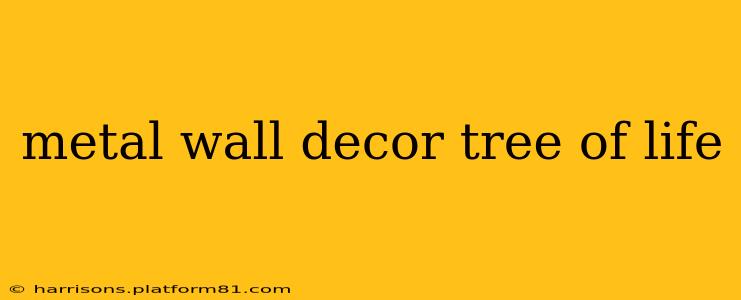 metal wall decor tree of life