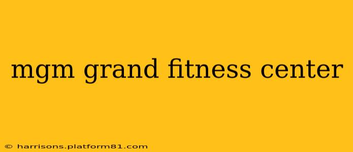 mgm grand fitness center