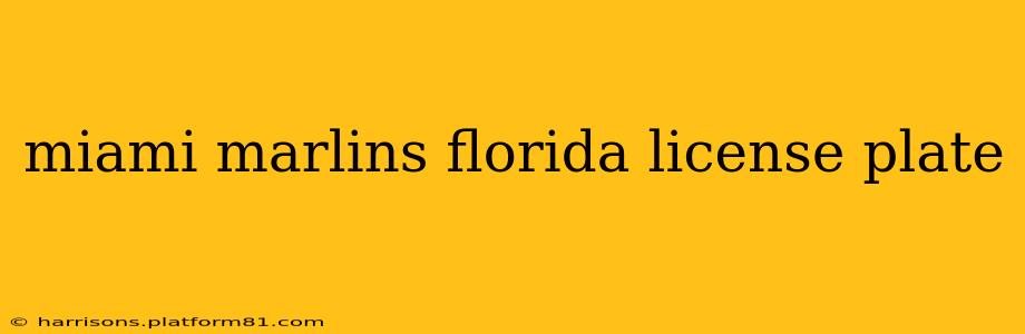 miami marlins florida license plate