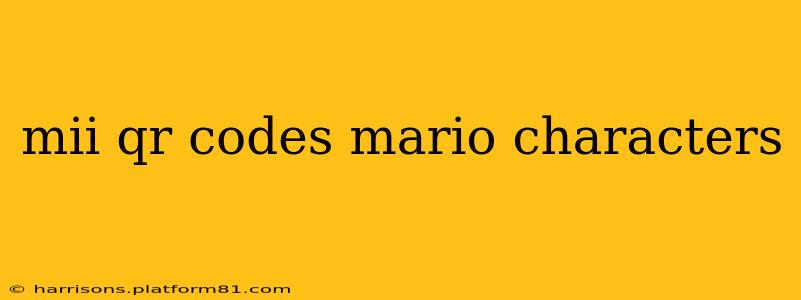 mii qr codes mario characters