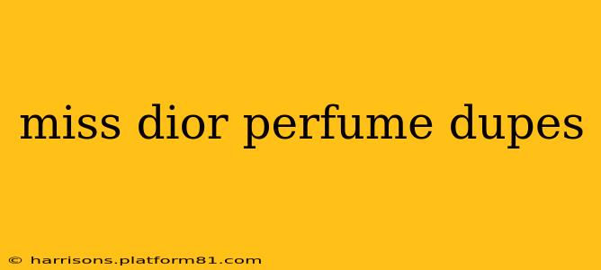 miss dior perfume dupes
