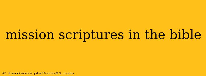 mission scriptures in the bible