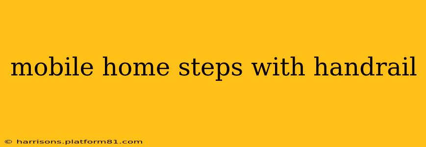 mobile home steps with handrail