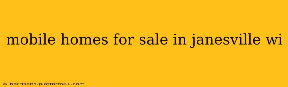 mobile homes for sale in janesville wi