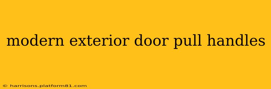 modern exterior door pull handles