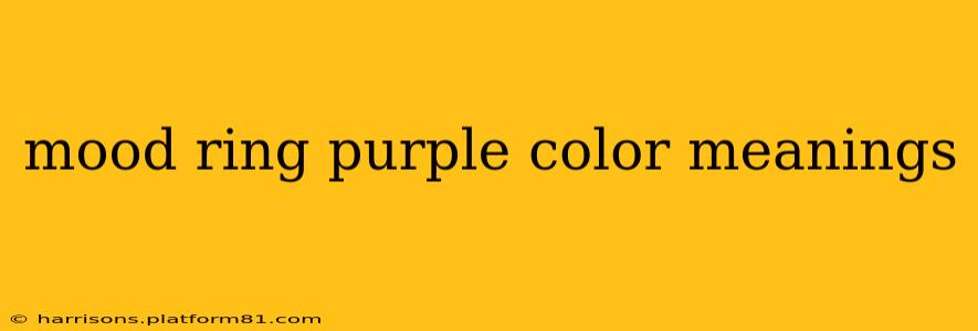 mood ring purple color meanings
