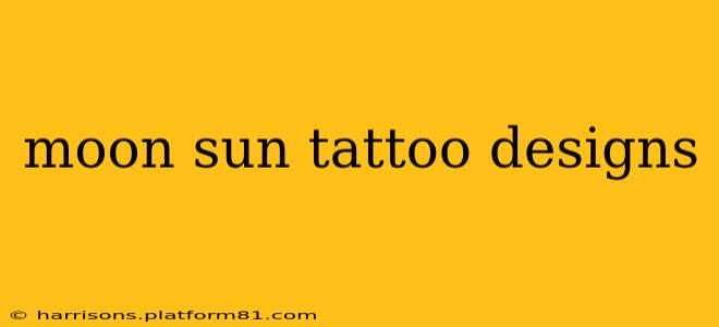 moon sun tattoo designs
